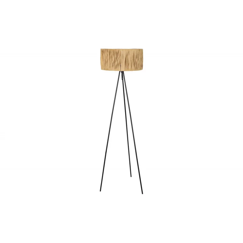 LAMPADAIRE TREPIED RAFIA 56X46X140 METAL