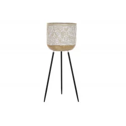 PORTE POT GRAPHIQUE METAL 31X31X86 BICOL