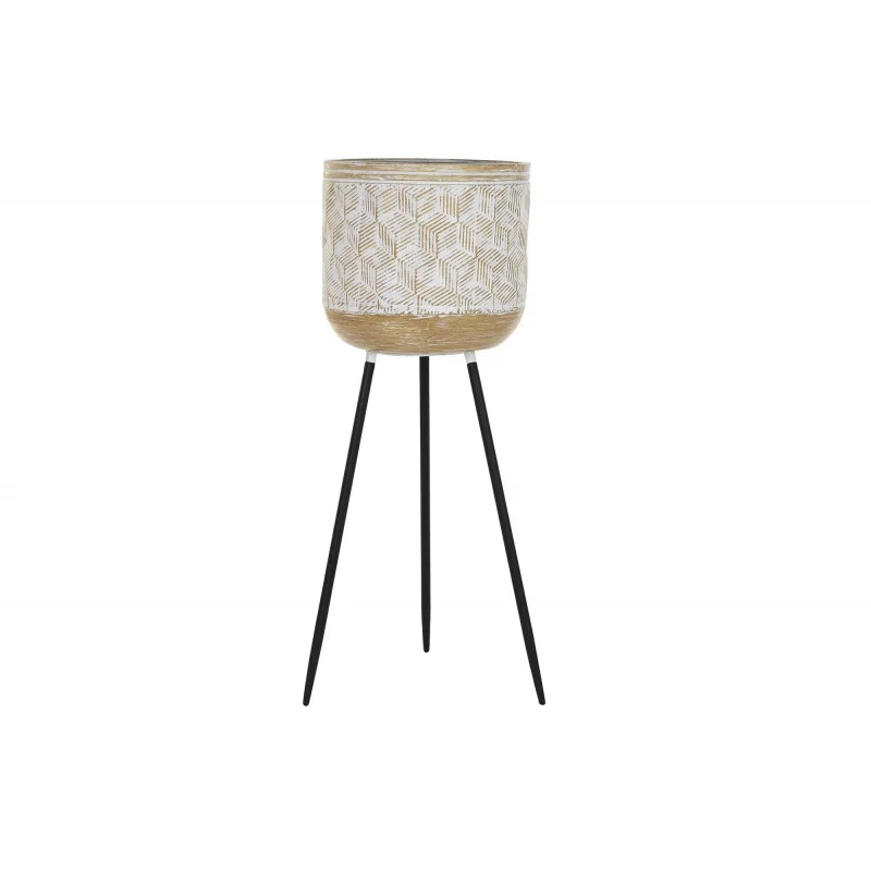 PORTE POT GRAPHIQUE METAL 31X31X86 BICOL