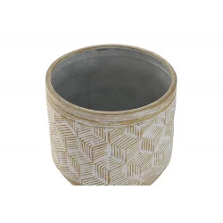 PORTE POT GRAPHIQUE METAL 31X31X86 BICOL