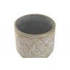 PORTE POT GRAPHIQUE METAL 31X31X86 BICOL