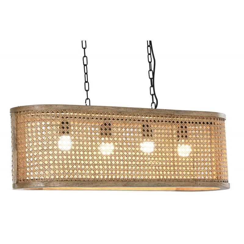 PLAFONNIER CALANDRE OVALE 4 LUMIERES MAN