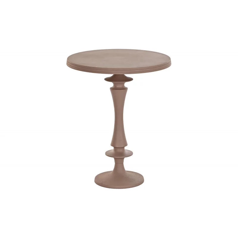 PETITE TABLE ROSE MAT ALUMINIUM 40X40X5