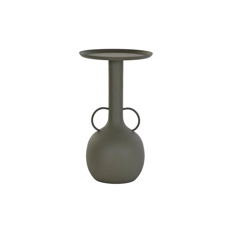 PETITE TABLE KAKI MAT FORME VASE ALUMINI