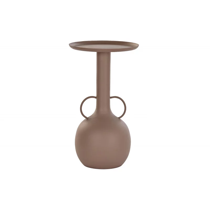 PETITE TABLE ROSE MAT FORME VASE ALUMINI