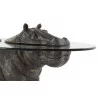 TABLE AUXILIAIRE HIPPOPOTAME EN RÉSINE 80x50x37cm TABLE AUXILIAIRE HIPPOPOTAME EN RÉSINE 80x50x37cm