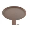 PETITE TABLE D'APPOINT ALUMINIUM ROSE MAT FORME VASE D35xH62cm