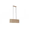 PLAFONNIER CALANDRE OVALE 4 LUMIÈRES MANGUIER 80x24x28cm