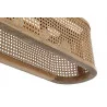 PLAFONNIER CALANDRE OVALE 4 LUMIÈRES MANGUIER 80x24x28cm