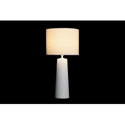 LAMPE NID D'ABEILLE BLANC PORCELAINE D30xH60cm