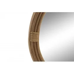 DOUBLE MIROIR ROTIN NATUREL 41x2x83cm