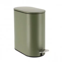 POUBELLE PEDALE KAKI 5L FREIN DE CHUTE