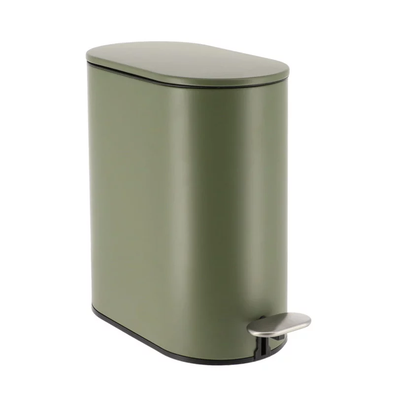 POUBELLE PEDALE KAKI 5L FREIN DE CHUTE