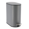 POUBELLE PEDALE GRIS 5L FREIN DE CHUTE
