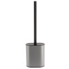 BROSSE WC PLATE GRIS/NOIR EN SILICONE ET