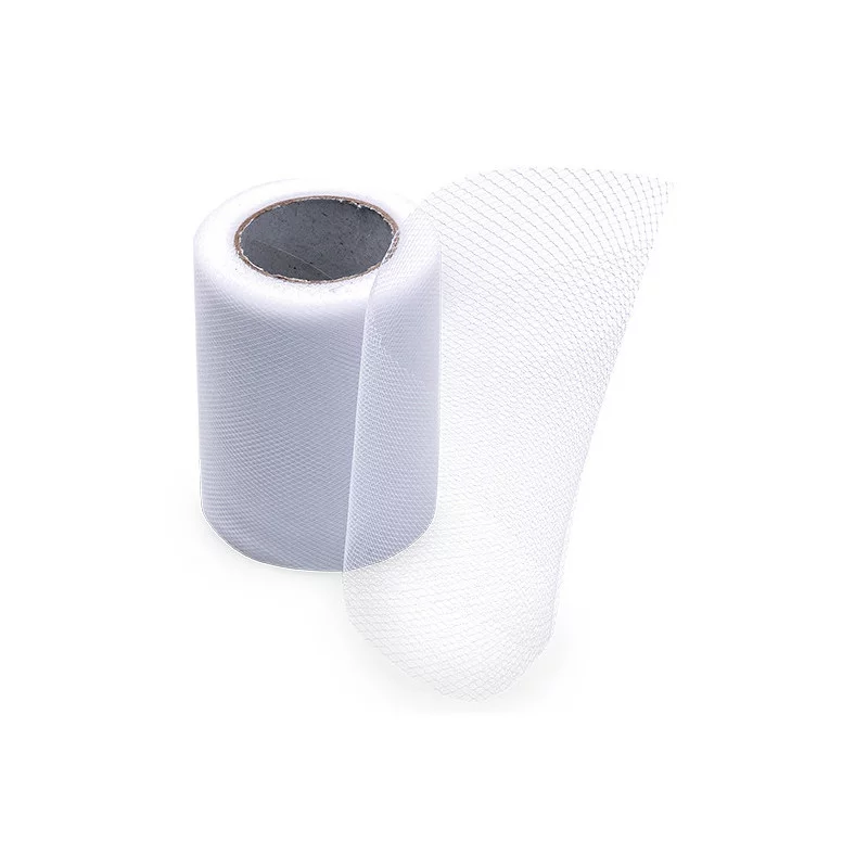 TULLE 8CMX 20M BLANC