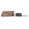 PLANCHE FROMAGE BOIS ACACIA AVEC ACCESSOIRES 36x27x2cm