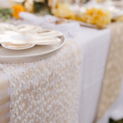 Chemin de Table le Daisy Fleuri Voile Br