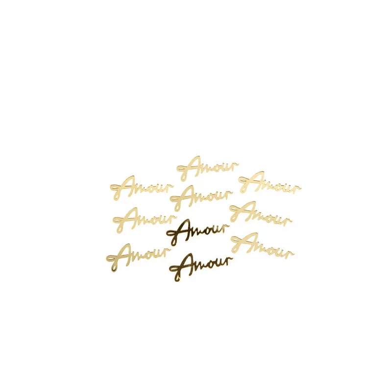 DECO AMOUR X10 EN PLEXI OR 2X 5CM