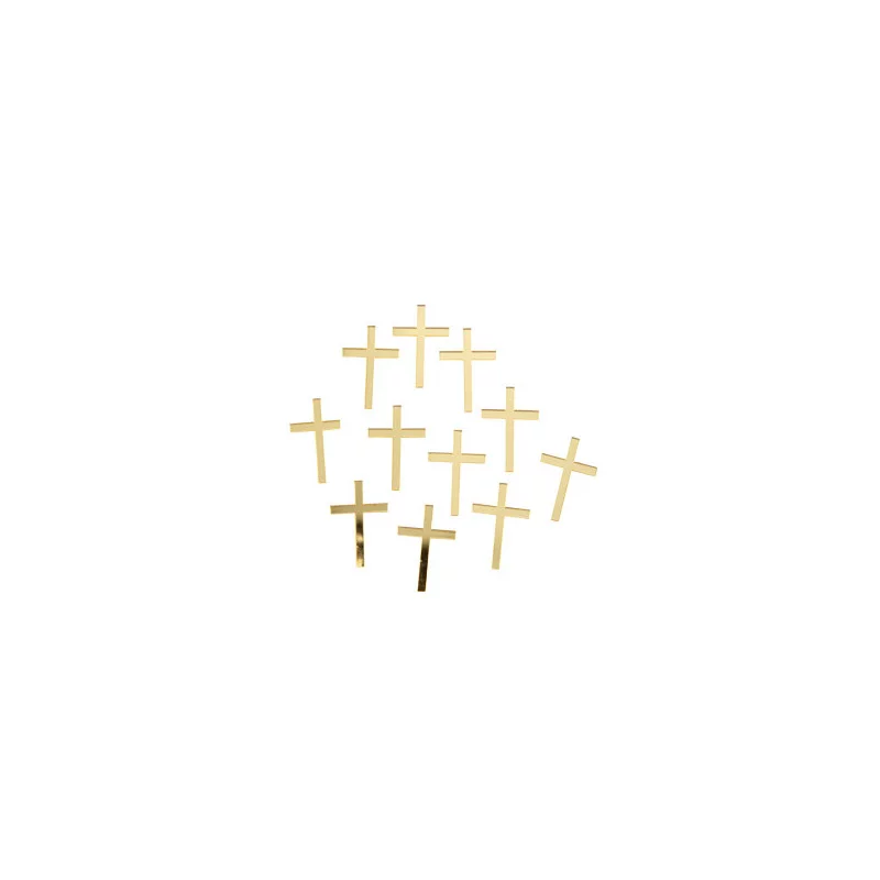 DECO CROIX X10 EN PLEXI OR 3X 2CM