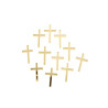 DECO CROIX X10 EN PLEXI OR 3X 2CM