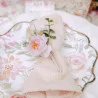 BOUQUET DE FEUILLAGES, PIVOINE ROSE ET J