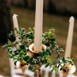 COURONNE D'EUCALYPTUS VERT ET BLANC D17C
