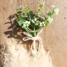 BOUQUET D'EUCALYPTUS VERT ET BLANC 14CM