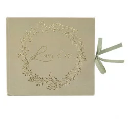 LIVRE D'OR JOLIS BRINS VERT SAUGE ET OR