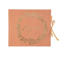 LIVRE D'OR JOLIS BRINS TERRACOTTA ET OR