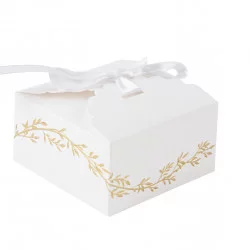 CONTENANTS X10 JOLIS BRINS BLANC ET OR 7