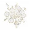 CONFETTIS X100 JOLIS BRINS BLANCS ET OR