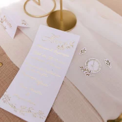 CONFETTIS X100 JOLIS BRINS BLANCS ET OR