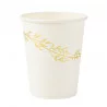 GOBELETS X8 JOLIS BRINS BLANC ET OR 255M