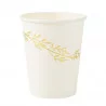 GOBELETS X8 JOLIS BRINS BLANC ET OR 255M