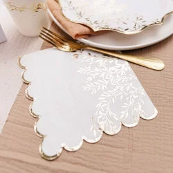 SERVIETTES X16 JOLIS BRINS BLANCHES ET O