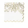 SERVIETTES X16 JOLIS BRINS BLANCHES ET O