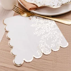 SERVIETTES X16 JOLIS BRINS BLANCHES ET O