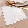 SERVIETTES X16 JOLIS BRINS BLANCHES ET O