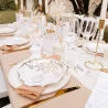 ASSIETTES X8 JOLIS BRINS BLANCHES ET OR