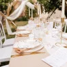 ASSIETTES X8 JOLIS BRINS BLANCHES ET OR