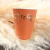 GOBELETS X8 JOLIS BRINS TERRACOTTA ET OR