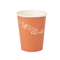 GOBELETS X8 JOLIS BRINS TERRACOTTA ET OR