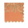 SERVIETTES X16 JOLIS BRINS TERRACOTTA ET