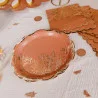 ASSIETTES X8 JOLIS BRINS TERRACOTTA ET O