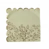SERVIETTES X16 JOLIS BRINS VERT SAUGE ET
