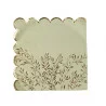 SERVIETTES X16 JOLIS BRINS VERT SAUGE ET