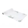 CHEMIN TABLE BOTANIQUE TISSU BLANC FEUIL