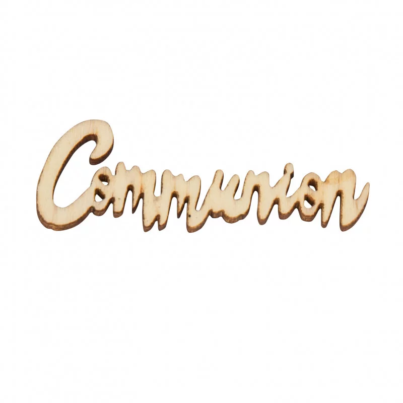 DECO EN BOIS X12 COMMUNION 5X2CM
