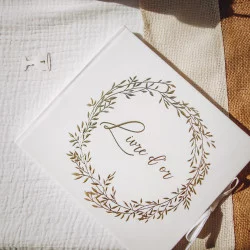 LIVRE D'OR JOLIS BRINS BLANC ET OR 22X 1
